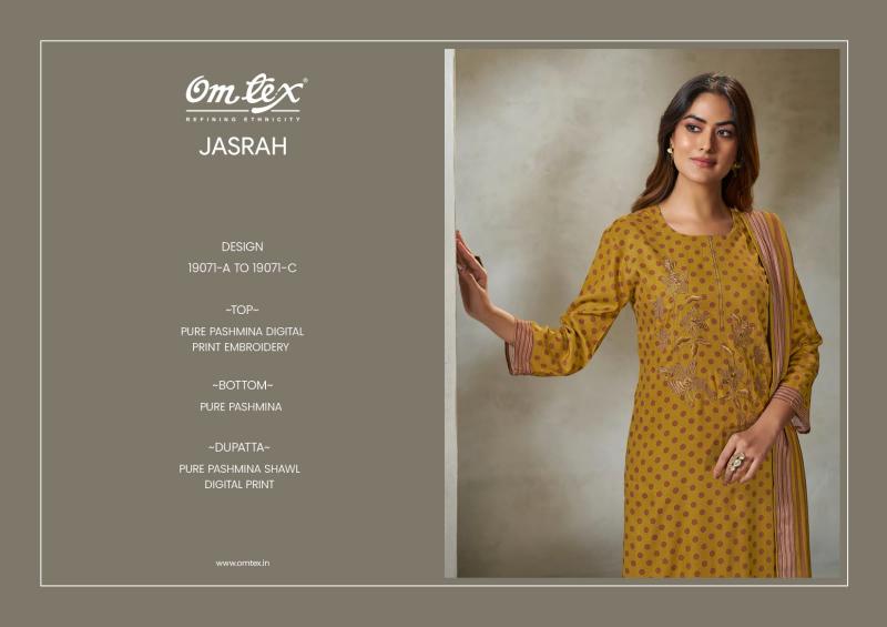 Omtex jasrah belizza dress material wholesale